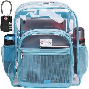 NEW SHYLERO women's clear backpack in turquoise
